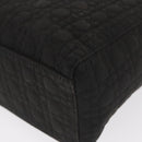 Christian Dior Lady Dior Canage Hand Bag Nylon Black Gold Auth ep12805-14