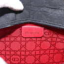 Christian Dior Lady Dior Canage Hand Bag Nylon Black Gold Auth ep12805-17
