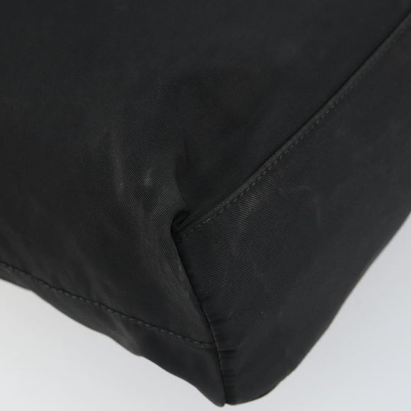 PRADA Hand Bag Nylon Black Silver Auth ep12808
