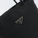 PRADA Hand Bag Nylon Black Silver Auth ep12808-17