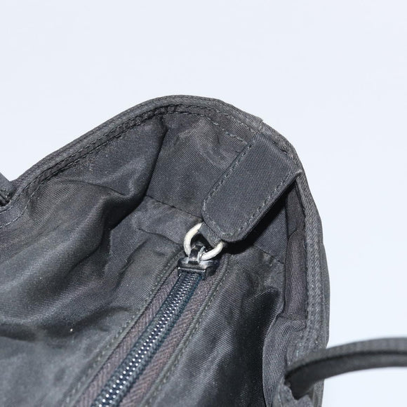 PRADA Hand Bag Nylon Black Silver Auth ep12808