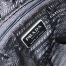 PRADA Hand Bag Nylon Black Silver Auth ep12808-19