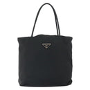 PRADA Hand Bag Nylon Black Silver Auth ep12808-13
