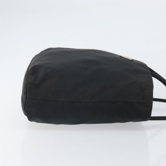 PRADA Hand Bag Nylon Black Silver Auth ep12808