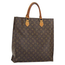 LOUIS VUITTON Monogram Sac Plat Hand Bag M51140 LV Auth ep12811-1