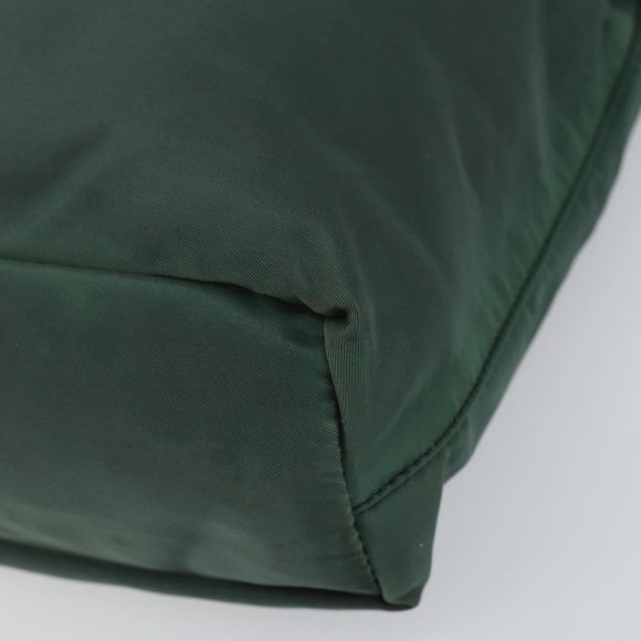 PRADA Hand Bag Nylon Green Silver Auth ep12812