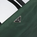 PRADA Hand Bag Nylon Green Silver Auth ep12812-14