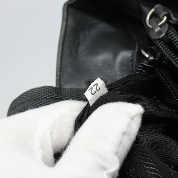 PRADA Hand Bag Nylon Green Silver Auth ep12812