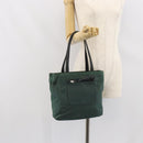 PRADA Hand Bag Nylon Green Silver Auth ep12812-27