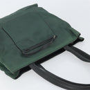 PRADA Hand Bag Nylon Green Silver Auth ep12812-6