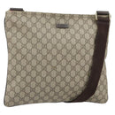 GUCCI GG Supreme Shoulder Bag PVC Beige Gold 201446 Auth ep12814-1