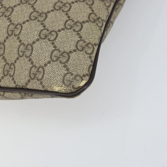 GUCCI GG Supreme Shoulder Bag PVC Beige Gold 201446 Auth ep12814
