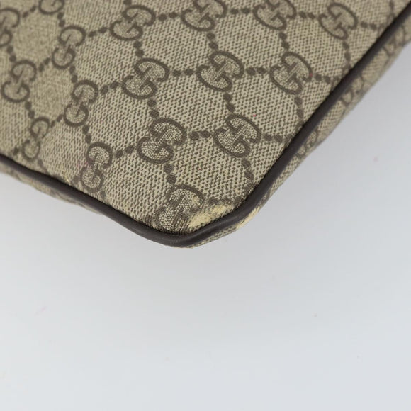 GUCCI GG Supreme Shoulder Bag PVC Beige Gold 201446 Auth ep12814