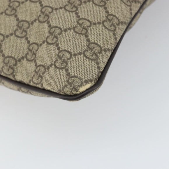 GUCCI GG Supreme Shoulder Bag PVC Beige Gold 201446 Auth ep12814