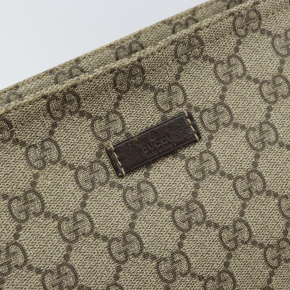 GUCCI GG Supreme Shoulder Bag PVC Beige Gold 201446 Auth ep12814