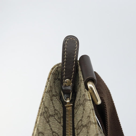 GUCCI GG Supreme Shoulder Bag PVC Beige Gold 201446 Auth ep12814