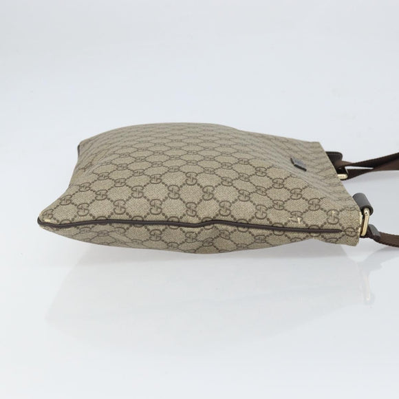GUCCI GG Supreme Shoulder Bag PVC Beige Gold 201446 Auth ep12814