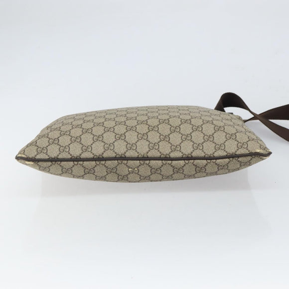 GUCCI GG Supreme Shoulder Bag PVC Beige Gold 201446 Auth ep12814