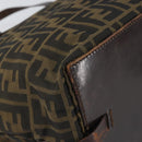 FENDI Zucca Canvas Hand Bag Black Brown Auth ep12817-17