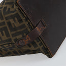 FENDI Zucca Canvas Hand Bag Black Brown Auth ep12817-9