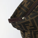 FENDI Zucca Canvas Hand Bag Black Brown Auth ep12817-10
