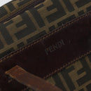 FENDI Zucca Canvas Hand Bag Black Brown Auth ep12817-18