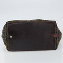 FENDI Zucca Canvas Hand Bag Black Brown Auth ep12817-5