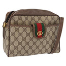 GUCCI GG Supreme Shoulder Bag PVC Beige Gold Auth ep12819-1
