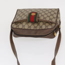 GUCCI GG Supreme Shoulder Bag PVC Beige Gold Auth ep12819-6