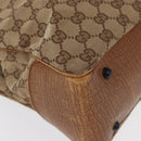 GUCCI GG Canvas Bamboo Tote Bag Beige 112526 Auth ep12821-10