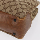 GUCCI GG Canvas Bamboo Tote Bag Beige 112526 Auth ep12821-11