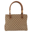 GUCCI GG Canvas Bamboo Tote Bag Beige 112526 Auth ep12821-2