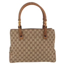 GUCCI GG Canvas Bamboo Tote Bag Beige 112526 Auth ep12821-3