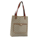 GUCCI GG Supreme Web Sherry Line Tote Bag PVC Beige 39 02 003 Auth ep12822-1