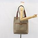 GUCCI GG Supreme Web Sherry Line Tote Bag PVC Beige 39 02 003 Auth ep12822-21
