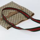 GUCCI GG Supreme Web Sherry Line Tote Bag PVC Beige 39 02 003 Auth ep12822-6