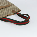 GUCCI GG Supreme Web Sherry Line Tote Bag PVC Beige 39 02 003 Auth ep12822-7