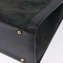 GUCCI Bamboo Hand Bag Suede Navy Gold 002 1096 0260 Auth ep12825-13