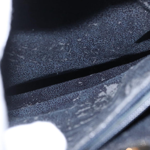 GUCCI Bamboo Hand Bag Suede Navy Gold 002 1096 0260 Auth ep12825