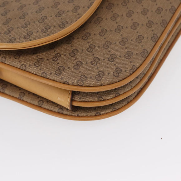 GUCCI Micro GG Supreme Shoulder Bag PVC Beige Gold 001 406 1780 Auth ep12826