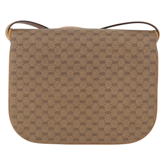 GUCCI Micro GG Supreme Shoulder Bag PVC Beige Gold 001 406 1780 Auth ep12826