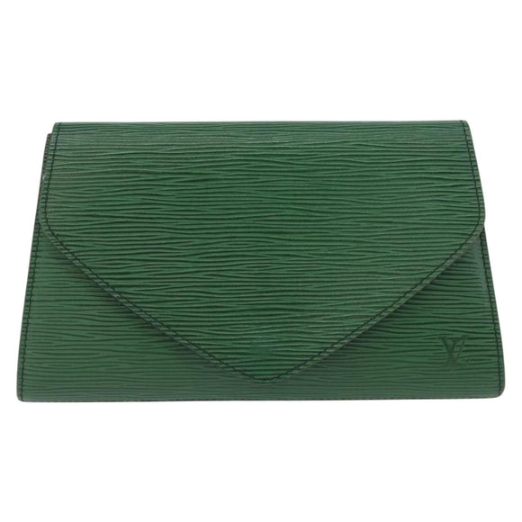 LOUIS VUITTON Epi Art Deco Clutch Bag Green M52634 LV Auth ep12828