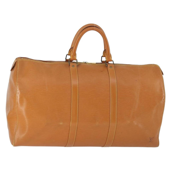 LOUIS VUITTON Epi Keepall 50 Boston Bag Brown M42968 LV Auth ep12829
