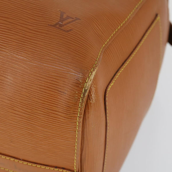 LOUIS VUITTON Epi Keepall 50 Boston Bag Brown M42968 LV Auth ep12829