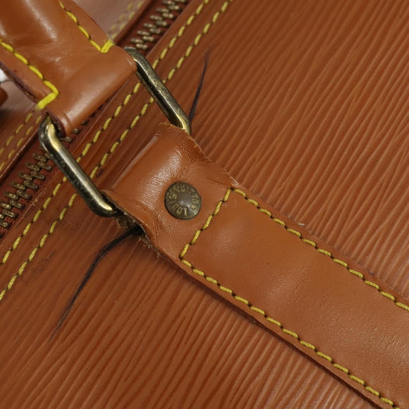 LOUIS VUITTON Epi Keepall 50 Boston Bag Brown M42968 LV Auth ep12829