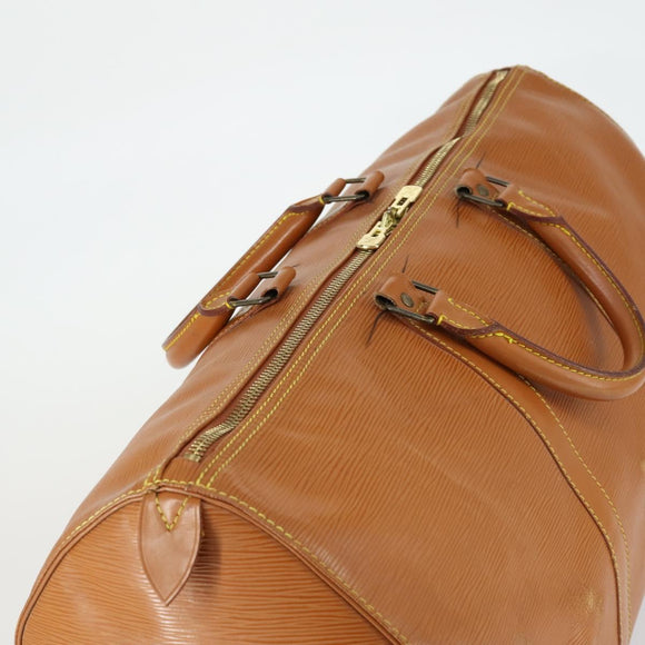 LOUIS VUITTON Epi Keepall 50 Boston Bag Brown M42968 LV Auth ep12829