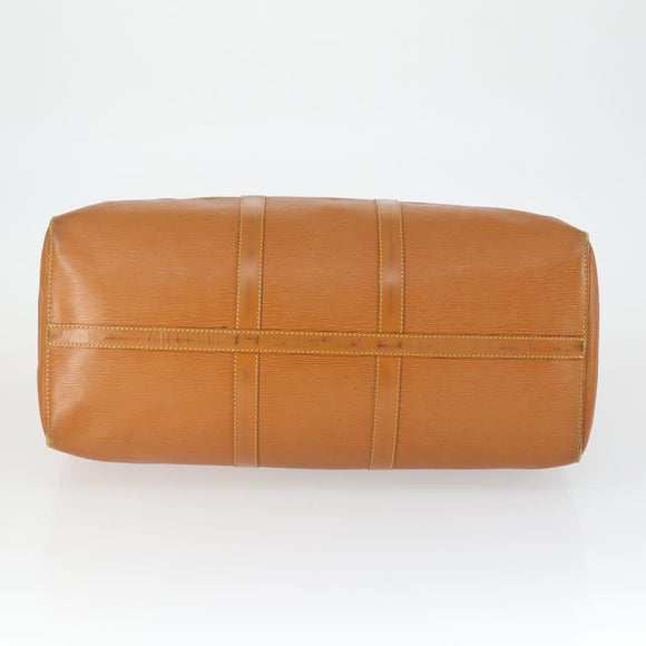 LOUIS VUITTON Epi Keepall 50 Boston Bag Brown M42968 LV Auth ep12829