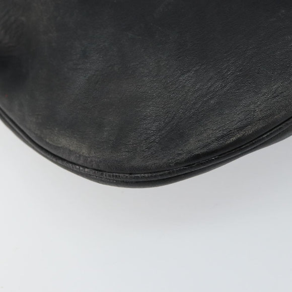 LOEWE Shoulder Bag Leather Black Gold Auth ep12832