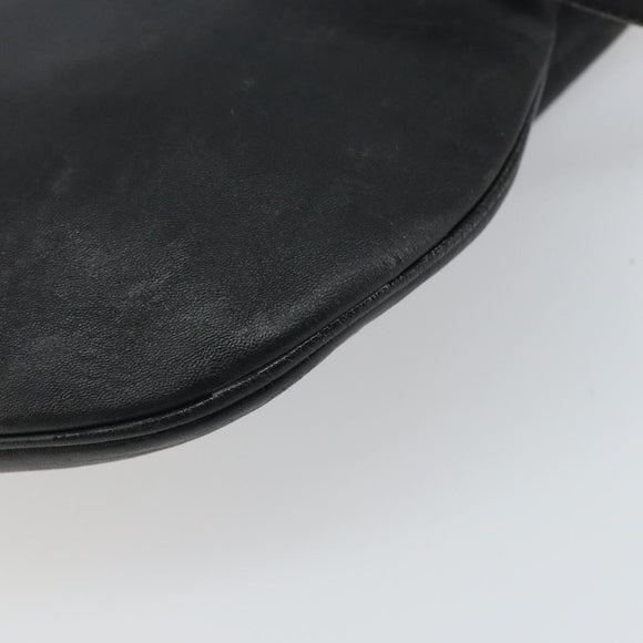 LOEWE Shoulder Bag Leather Black Gold Auth ep12832