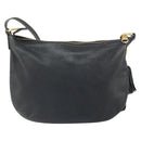 LOEWE Shoulder Bag Leather Black Gold Auth ep12832-2